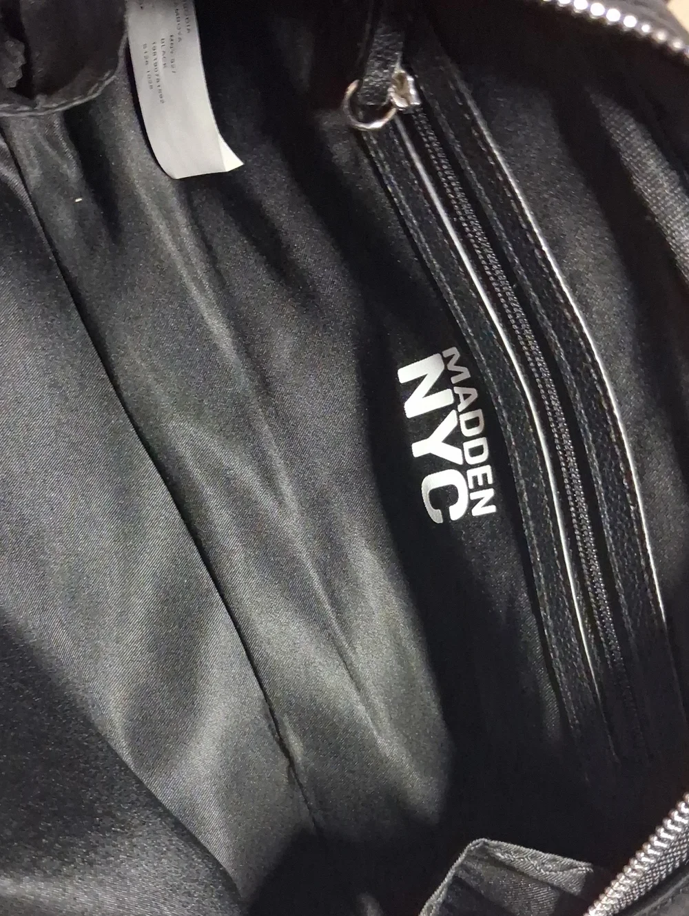 MADDEN MYC NEW Black Leather Top-Handle Crossbody Bag